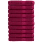 vidaXL Premium-Handtücher SOLUND 10 Stk. Bordeaux 100x200 cm 600 g/m²