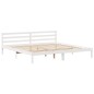 vidaXL Massivholzbett ohne Matratze Weiß 200x200 cm Kiefernholz vidaXL Massivholzbett ohne Matratze Weiß 200x200 cm Kiefernholz