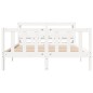 vidaXL Massivholzbett ohne Matratze Weiß 150x200 cm Kiefernholz vidaXL Massivholzbett ohne Matratze Weiß 150x200 cm Kiefernholz