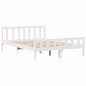 vidaXL Massivholzbett ohne Matratze Weiß 150x200 cm Kiefernholz vidaXL Massivholzbett ohne Matratze Weiß 150x200 cm Kiefernholz