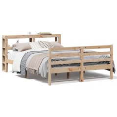 vidaXL Massivholzbett ohne Matratze 150x200 cm Kiefernholz