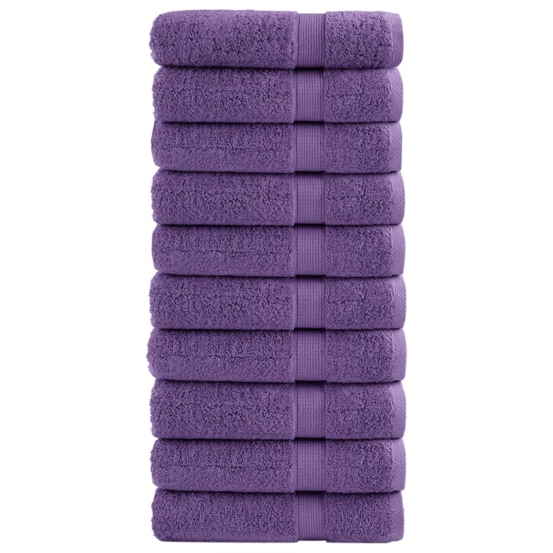 vidaXL Premium-Duschtücher SOLUND 10 Stk. Lila 70x140 cm 600 g/m² vidaXL Premium-Duschtücher SOLUND 10 Stk. Lila 70x140 cm 600 g/m²
