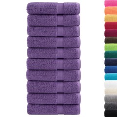vidaXL Premium-Duschtücher SOLUND 10 Stk. Lila 70x140 cm 600 g/m²