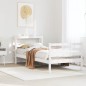 vidaXL Massivholzbett ohne Matratze Weiß 100x200 cm Kiefernholz vidaXL Massivholzbett ohne Matratze Weiß 100x200 cm Kiefernholz