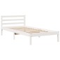 vidaXL Massivholzbett ohne Matratze Weiß 100x200 cm Kiefernholz vidaXL Massivholzbett ohne Matratze Weiß 100x200 cm Kiefernholz