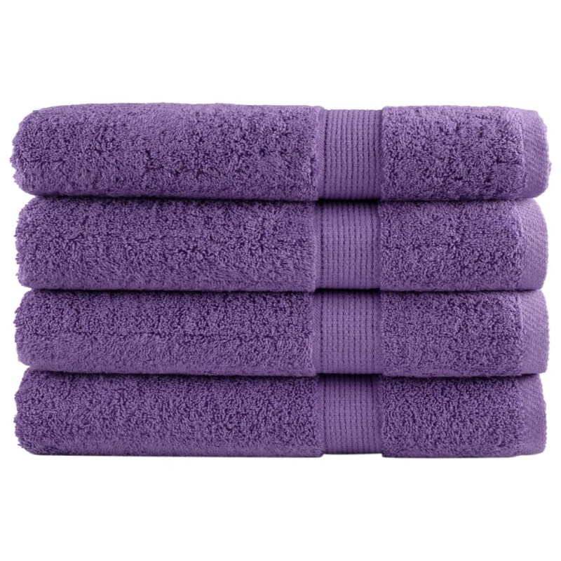 vidaXL Premium-Handtücher SOLUND 4 Stk. Lila 100x200 cm 600 g/m² vidaXL Premium-Handtücher SOLUND 4 Stk. Lila 100x200 cm 600 g/m²