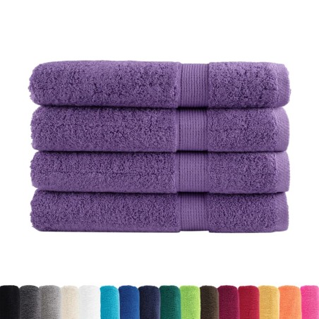 vidaXL Premium-Handtücher SOLUND 4 Stk. Lila 100x200 cm 600 g/m²