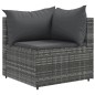 vidaXL 9-tlg. Garten-Sofagarnitur mit Kissen Grau Poly Rattan vidaXL 9-tlg. Garten-Sofagarnitur mit Kissen Grau Poly Rattan