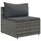 vidaXL 9-tlg. Garten-Sofagarnitur mit Kissen Grau Poly Rattan vidaXL 9-tlg. Garten-Sofagarnitur mit Kissen Grau Poly Rattan