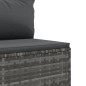 vidaXL 9-tlg. Garten-Sofagarnitur mit Kissen Grau Poly Rattan vidaXL 9-tlg. Garten-Sofagarnitur mit Kissen Grau Poly Rattan