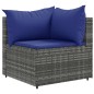 vidaXL 10-tlg. Garten-Sofagarnitur mit Kissen Grau Poly Rattan vidaXL 10-tlg. Garten-Sofagarnitur mit Kissen Grau Poly Rattan