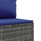vidaXL 10-tlg. Garten-Sofagarnitur mit Kissen Grau Poly Rattan vidaXL 10-tlg. Garten-Sofagarnitur mit Kissen Grau Poly Rattan