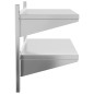 vidaXL Wandregal mit 2 Böden 100x40x60 cm Silbern Edelstahl vidaXL Wandregal mit 2 Böden 100x40x60 cm Silbern Edelstahl