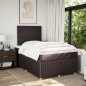 vidaXL Boxspringbett mit Matratze Dunkelbraun 120x200 cm Stoff vidaXL Boxspringbett mit Matratze Dunkelbraun 120x200 cm Stoff