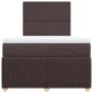 vidaXL Boxspringbett mit Matratze Dunkelbraun 120x200 cm Stoff vidaXL Boxspringbett mit Matratze Dunkelbraun 120x200 cm Stoff