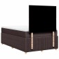 vidaXL Boxspringbett mit Matratze Dunkelbraun 120x200 cm Stoff vidaXL Boxspringbett mit Matratze Dunkelbraun 120x200 cm Stoff