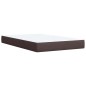 vidaXL Boxspringbett mit Matratze Dunkelbraun 120x200 cm Stoff vidaXL Boxspringbett mit Matratze Dunkelbraun 120x200 cm Stoff
