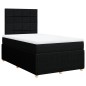 vidaXL Boxspringbett mit Matratze Schwarz 120x200 cm Stoff vidaXL Boxspringbett mit Matratze Schwarz 120x200 cm Stoff