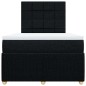 vidaXL Boxspringbett mit Matratze Schwarz 120x200 cm Stoff vidaXL Boxspringbett mit Matratze Schwarz 120x200 cm Stoff