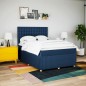 vidaXL Boxspringbett mit Matratze Blau 140x190 cm Stoff vidaXL Boxspringbett mit Matratze Blau 140x190 cm Stoff