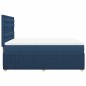 vidaXL Boxspringbett mit Matratze Blau 140x190 cm Stoff vidaXL Boxspringbett mit Matratze Blau 140x190 cm Stoff
