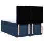 vidaXL Boxspringbett mit Matratze Blau 140x190 cm Stoff vidaXL Boxspringbett mit Matratze Blau 140x190 cm Stoff