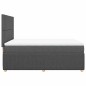 vidaXL Boxspringbett mit Matratze Dunkelgrau 140x200 cm Stoff vidaXL Boxspringbett mit Matratze Dunkelgrau 140x200 cm Stoff