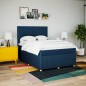 vidaXL Boxspringbett mit Matratze Blau 140x200 cm Stoff vidaXL Boxspringbett mit Matratze Blau 140x200 cm Stoff