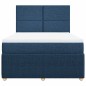 vidaXL Boxspringbett mit Matratze Blau 140x200 cm Stoff vidaXL Boxspringbett mit Matratze Blau 140x200 cm Stoff