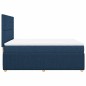 vidaXL Boxspringbett mit Matratze Blau 140x200 cm Stoff vidaXL Boxspringbett mit Matratze Blau 140x200 cm Stoff