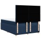 vidaXL Boxspringbett mit Matratze Blau 140x200 cm Stoff vidaXL Boxspringbett mit Matratze Blau 140x200 cm Stoff