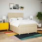 vidaXL Boxspringbett mit Matratze Creme 140x200 cm Stoff vidaXL Boxspringbett mit Matratze Creme 140x200 cm Stoff
