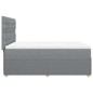 vidaXL Boxspringbett mit Matratze Hellgrau 140x200 cm Stoff vidaXL Boxspringbett mit Matratze Hellgrau 140x200 cm Stoff