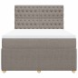 vidaXL Boxspringbett mit Matratze Taupe 140x200 cm Stoff vidaXL Boxspringbett mit Matratze Taupe 140x200 cm Stoff
