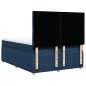 vidaXL Boxspringbett mit Matratze Blau 140x200 cm Stoff vidaXL Boxspringbett mit Matratze Blau 140x200 cm Stoff