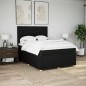 vidaXL Boxspringbett mit Matratze Dunkelgrau 160x200 cm Stoff vidaXL Boxspringbett mit Matratze Dunkelgrau 160x200 cm Stoff
