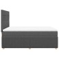 vidaXL Boxspringbett mit Matratze Dunkelgrau 160x200 cm Stoff vidaXL Boxspringbett mit Matratze Dunkelgrau 160x200 cm Stoff