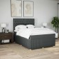 vidaXL Boxspringbett mit Matratze Dunkelgrau 160x200 cm Stoff vidaXL Boxspringbett mit Matratze Dunkelgrau 160x200 cm Stoff