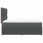 vidaXL Boxspringbett mit Matratze Dunkelgrau 160x200 cm Stoff vidaXL Boxspringbett mit Matratze Dunkelgrau 160x200 cm Stoff