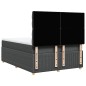 vidaXL Boxspringbett mit Matratze Dunkelgrau 160x200 cm Stoff vidaXL Boxspringbett mit Matratze Dunkelgrau 160x200 cm Stoff