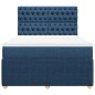 vidaXL Boxspringbett mit Matratze Blau 160x200 cm Stoff vidaXL Boxspringbett mit Matratze Blau 160x200 cm Stoff