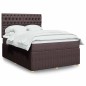 vidaXL Boxspringbett mit Matratze Dunkelbraun 160x200 cm Stoff vidaXL Boxspringbett mit Matratze Dunkelbraun 160x200 cm Stoff