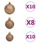 vidaXL Künstlicher Weihnachtsbaum mit Beleuchtung & Kugeln Weiß 210 cm vidaXL Künstlicher Weihnachtsbaum mit Beleuchtung & Kugeln Weiß 210 cm