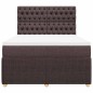 vidaXL Boxspringbett mit Matratze Dunkelbraun 160x200 cm Stoff vidaXL Boxspringbett mit Matratze Dunkelbraun 160x200 cm Stoff