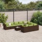 vidaXL 11-tlg. Garten-Sofagarnitur mit Kissen Braun Poly Rattan vidaXL 11-tlg. Garten-Sofagarnitur mit Kissen Braun Poly Rattan