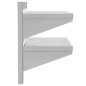 vidaXL Wandregal mit 2 Böden 50x30x48 cm Silbern Edelstahl vidaXL Wandregal mit 2 Böden 50x30x48 cm Silbern Edelstahl