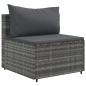 vidaXL 11-tlg. Garten-Sofagarnitur mit Kissen Grau Poly Rattan vidaXL 11-tlg. Garten-Sofagarnitur mit Kissen Grau Poly Rattan