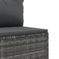 vidaXL 11-tlg. Garten-Sofagarnitur mit Kissen Grau Poly Rattan vidaXL 11-tlg. Garten-Sofagarnitur mit Kissen Grau Poly Rattan