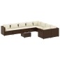 vidaXL 10-tlg. Garten-Sofagarnitur mit Kissen Braun Poly Rattan vidaXL 10-tlg. Garten-Sofagarnitur mit Kissen Braun Poly Rattan