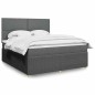 vidaXL Boxspringbett mit Matratze Dunkelgrau 180x200 cm Stoff vidaXL Boxspringbett mit Matratze Dunkelgrau 180x200 cm Stoff